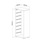 Hanah Home Armario Multiusos Blanco y Azul